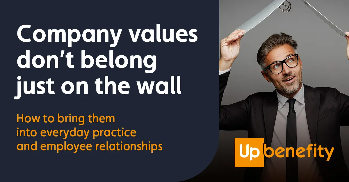 Values should be part of corporate culture and everyday life